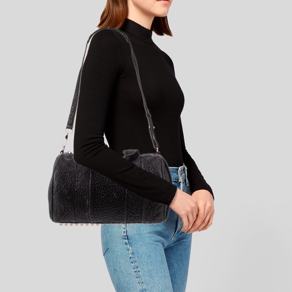 Alexander Wang Rocco Black leather handbag with Rose Gold hardware - Picture 3 of 6